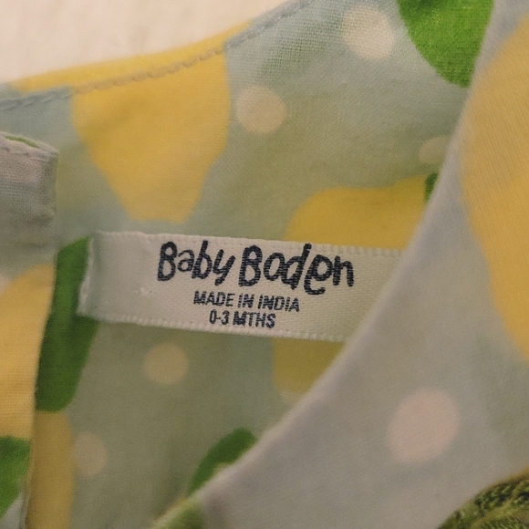 Baby Boden Summer Lemon Dress and Bloomers | 0-3M - Picture 7 of 7